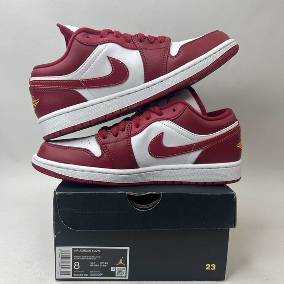 Nike Shoes Air Jordan 1 Retro Low “Cardinal Red” 2023 - Picture 3 of 8